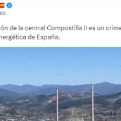 Parte del tweet publicado por VOX España sobre la voladura de las torres de Compostilla