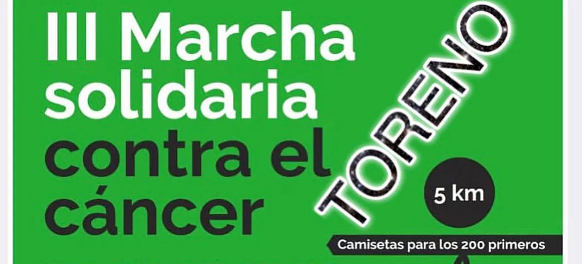 Imagen del cartel de la III Marcha Solidaria contra el Cáncer de Toreno