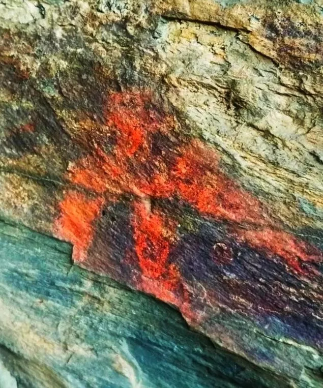 Pedaneo, pintura rupestre neolítica con forma humana encontrada en Fonfría Pedaneo, pintura rupestre neolítica con forma humana encontrada en Fonfría