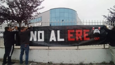 Imagen de la movilización de CGT a las puertas del centro de Teleperformance en Ponferrada Imagen de la movilización de CGT a las puertas del centro de Teleperformance en Ponferrada