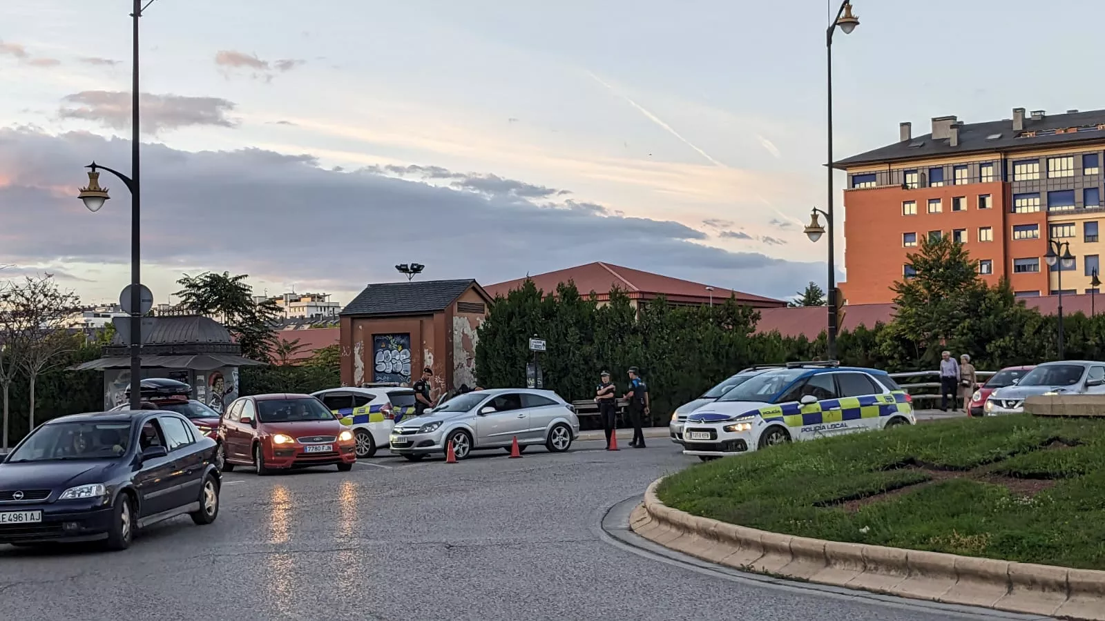 Control de la Policía de Ponferrada Control de la Policía de Ponferrada