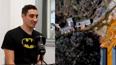 daniel merino en la boca de la mina