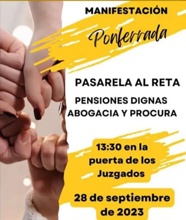 Cartel de la concentración en Ponferrada