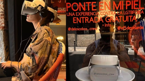 Proyecto de gafas de realidad virtual contra la LGTBIFOBIA. Foto: @deloscobos_crew Proyecto de gafas de realidad virtual contra la LGTBIFOBIA. Foto: @deloscobos_crew