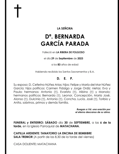 BERNARDA GARCIA PARADA