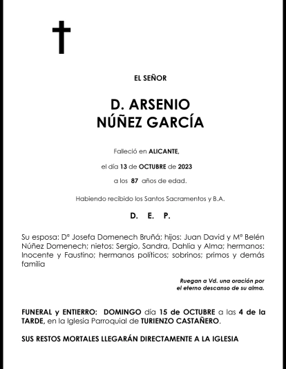 ARSENIO NUÑEZ GARCIA
