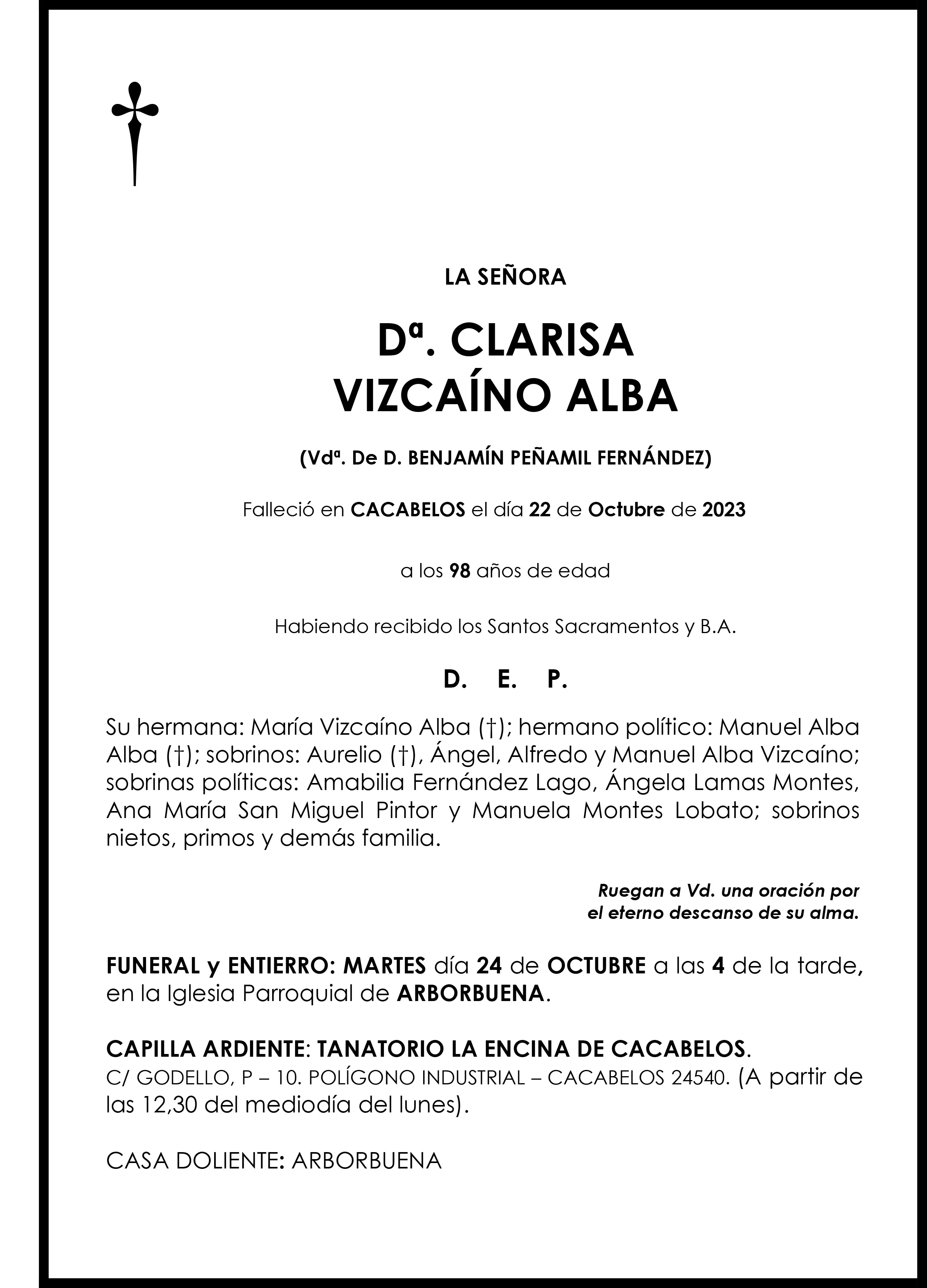 CLARISA VIZCAINO ALBA