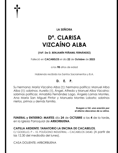 CLARISA VIZCAINO ALBA
