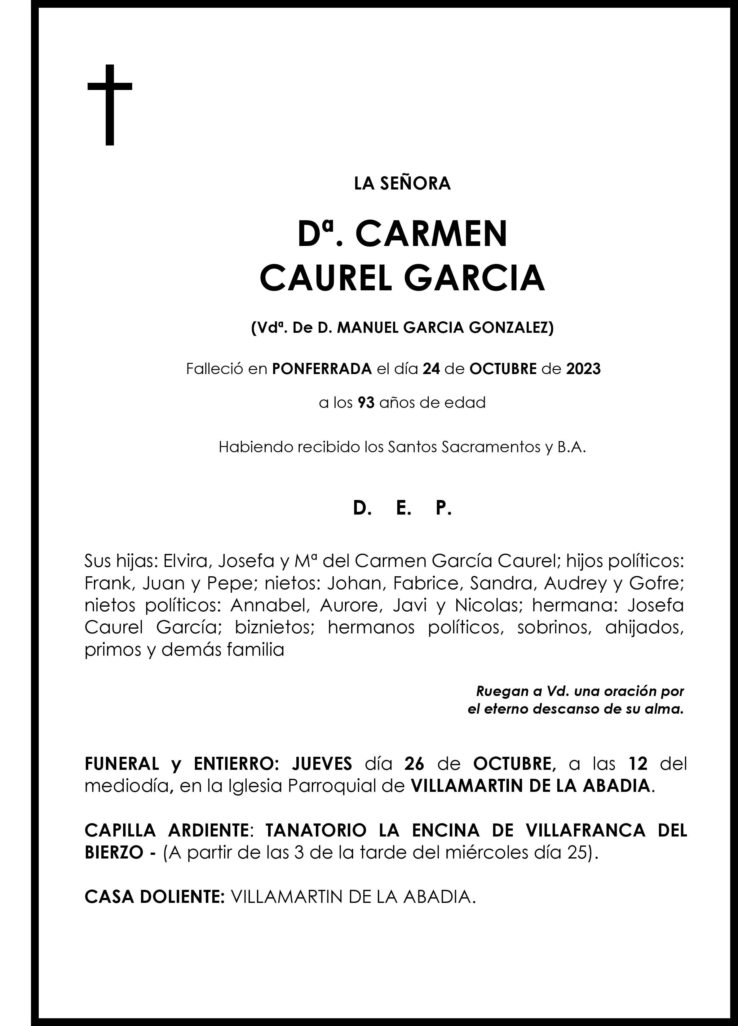CARMEN CAUREL GARCIA