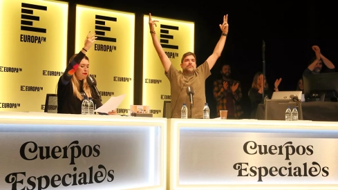 'Cuerpos especiales' con Eva Soriano y Nacho García graban el programa con público en el teatro Principal de Palencia (1)