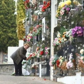 Cementerio de Ponferrada el día de Todos los Santos
