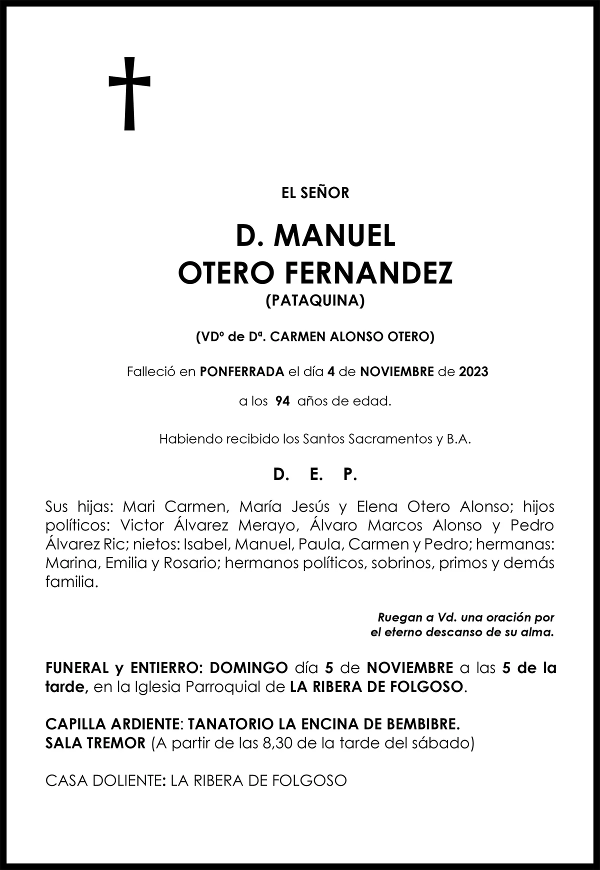 MANUEL OTERO FERNÁNDEZ