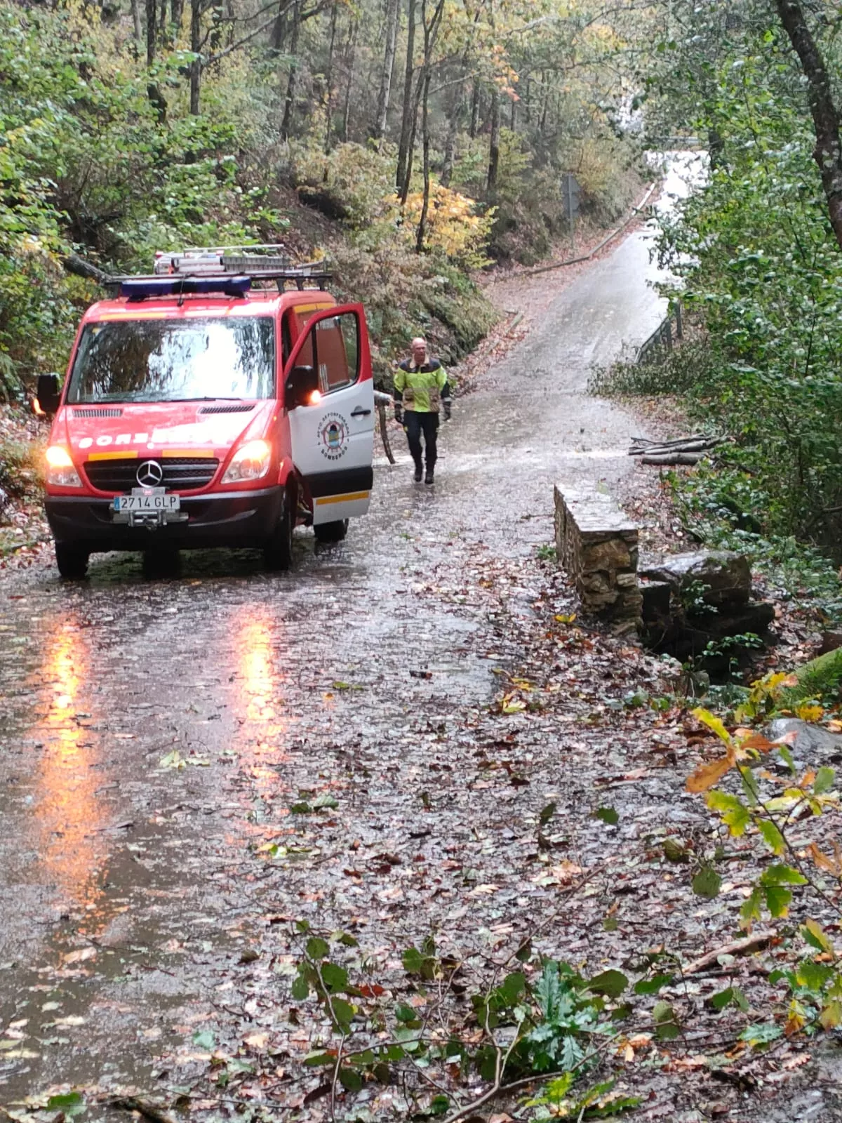 Bomberos de Ponferrada en Peñalba