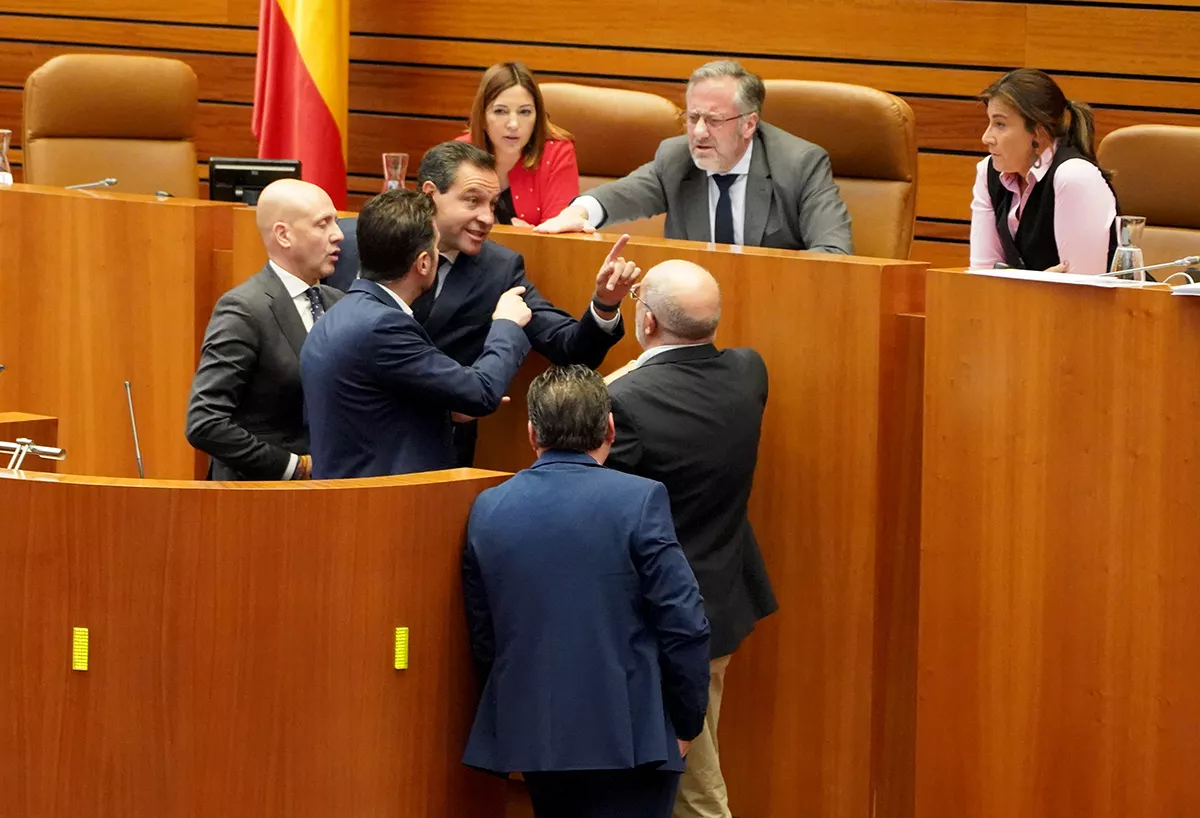 Tensión duranta la segunda sesión del pleno de Cortes de Castilla y León (2)