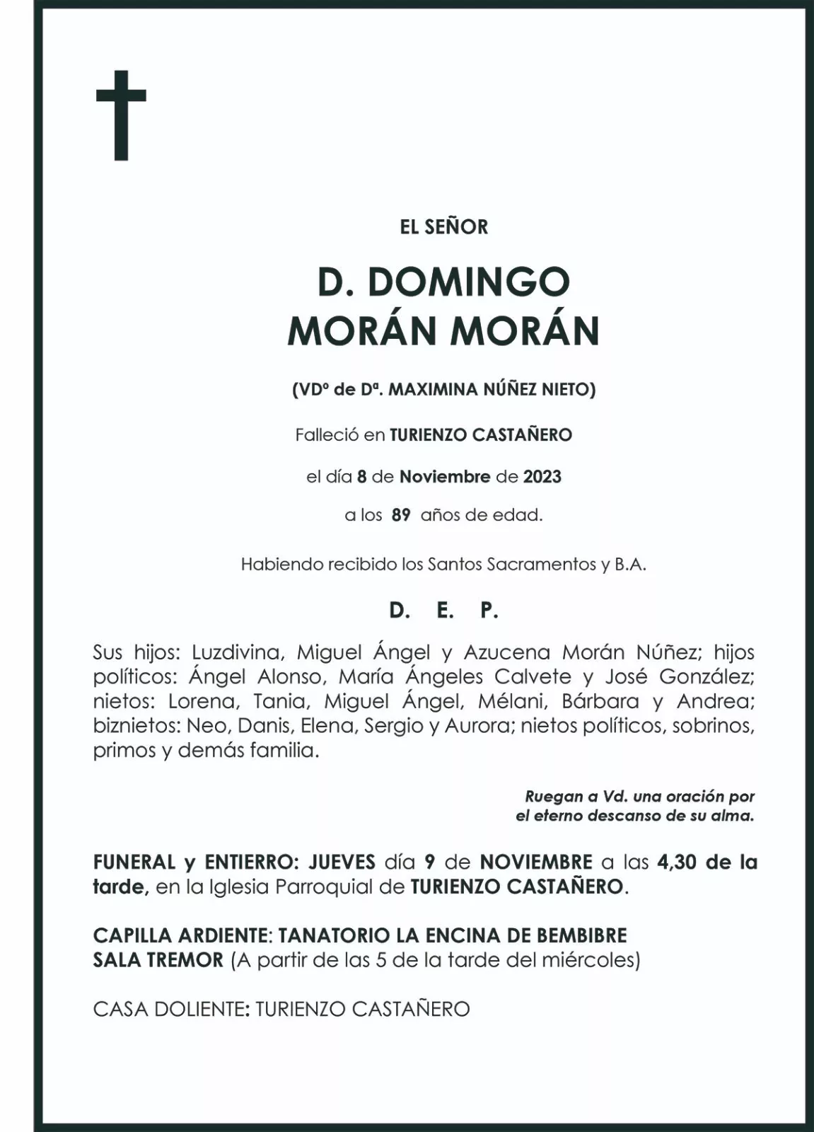 DOMINGO MORAN MORAN 