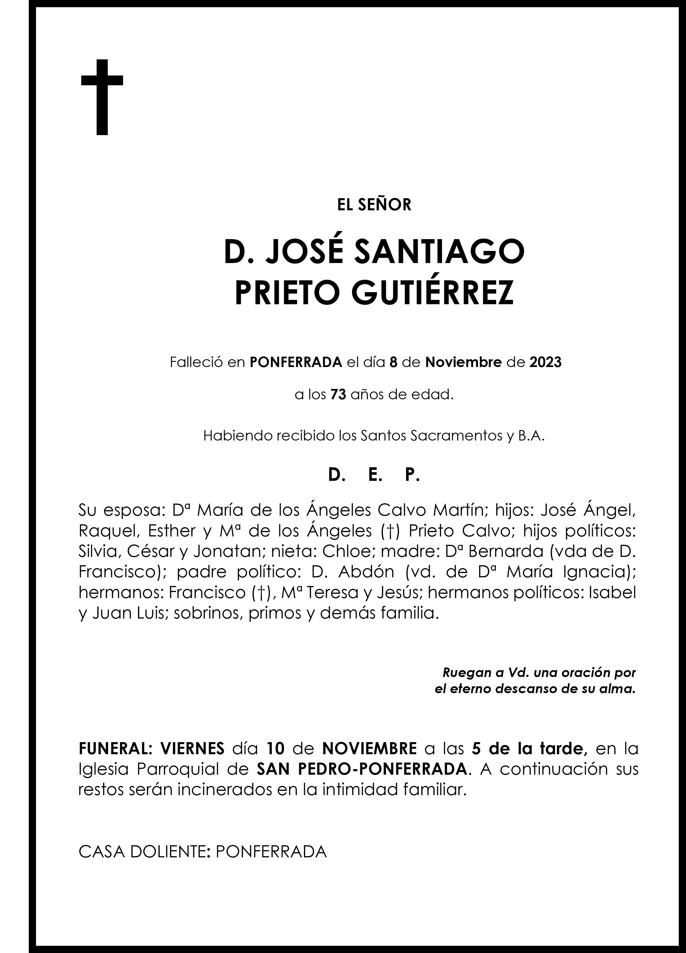 JOSE SANTIAGO PRIETO GUTIERREZ