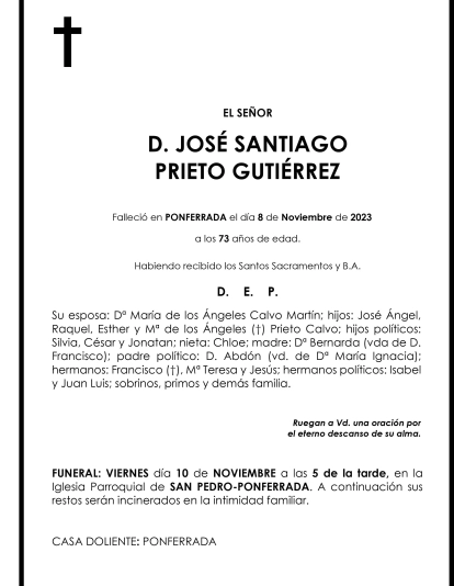 JOSE SANTIAGO PRIETO GUTIERREZ