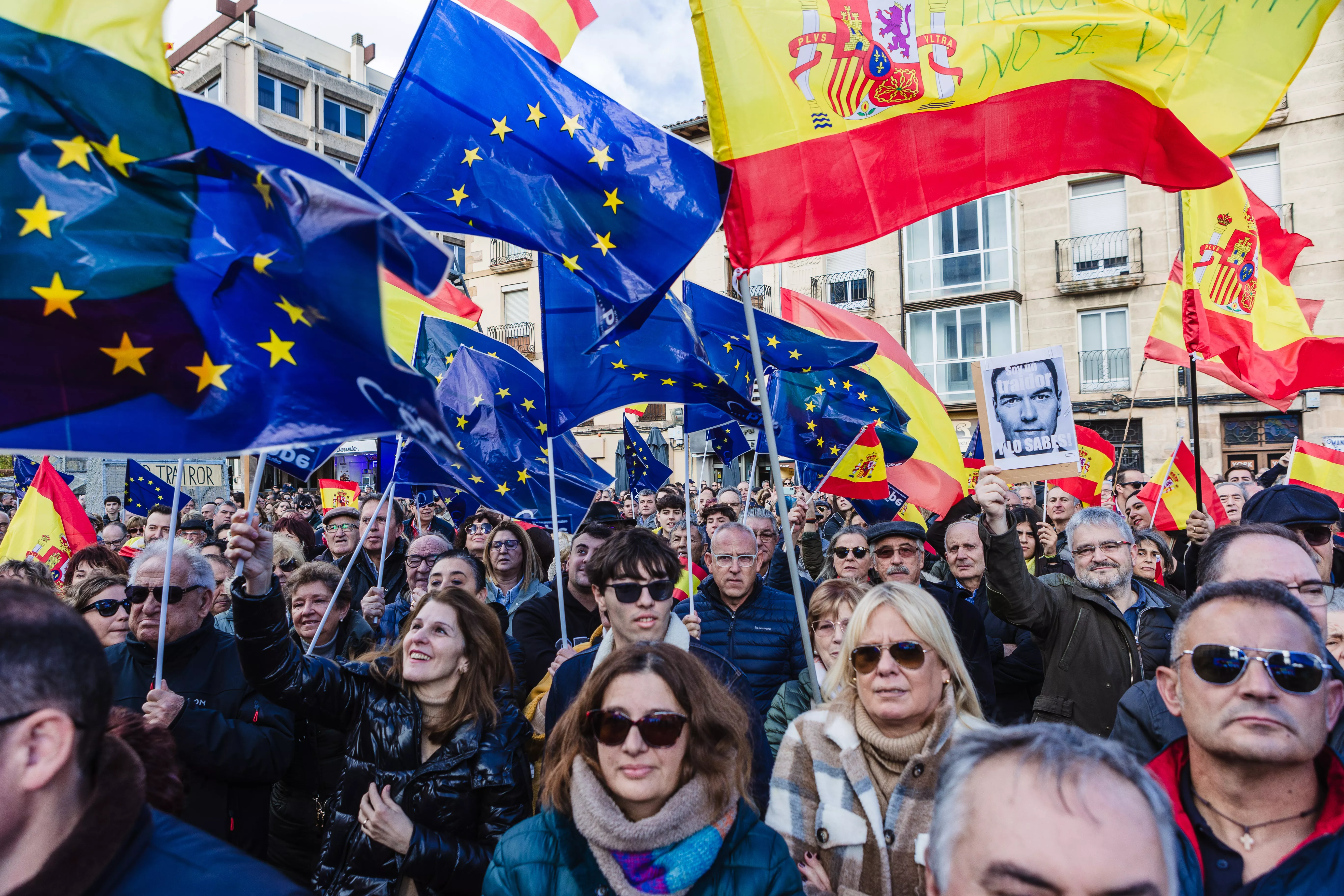 Concentración convocada por el PP en Soria en contra de la amnistía firmada por PSOE y Junts 