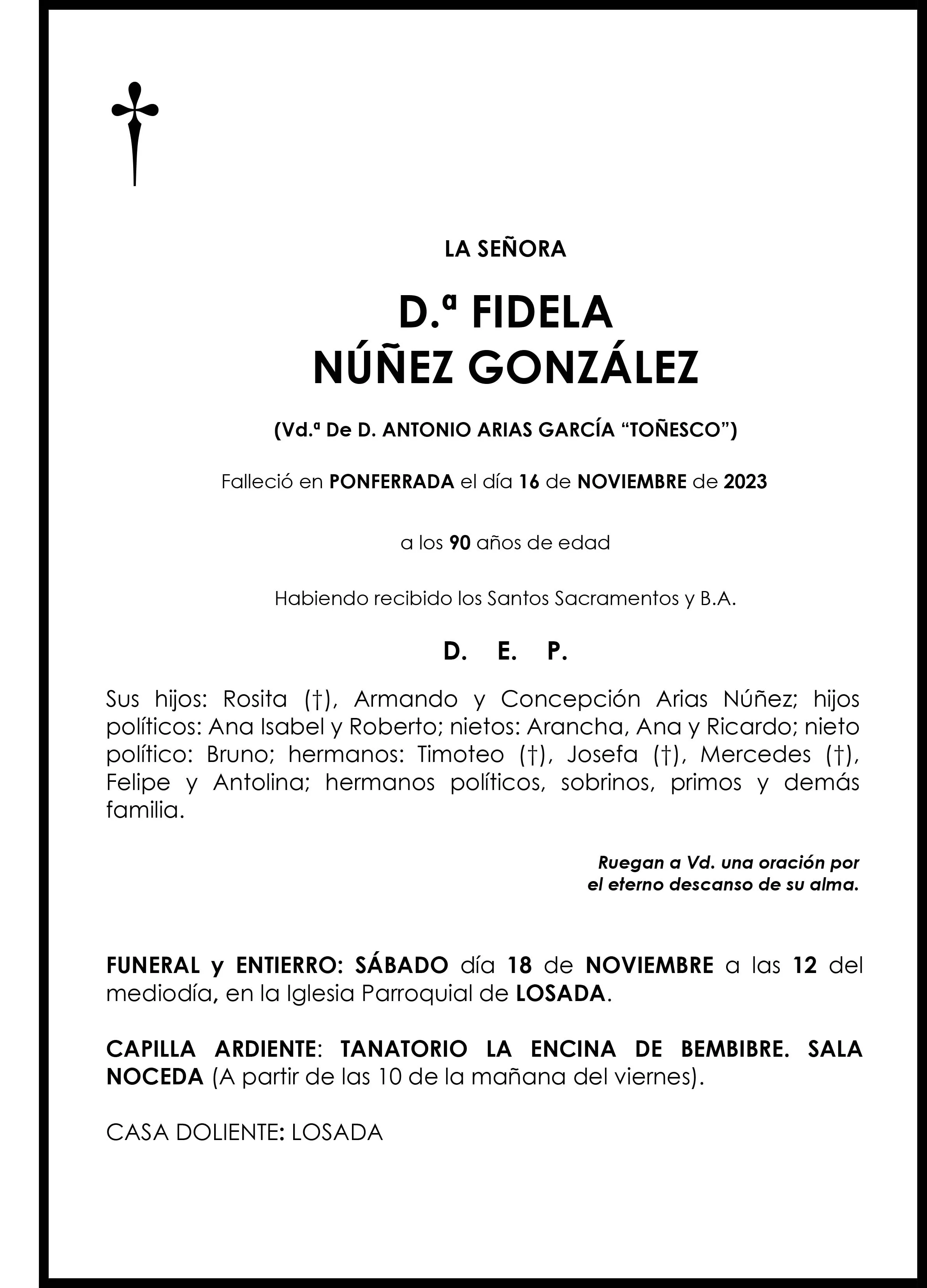 FIDELA NUÑEZ GONZALEZ