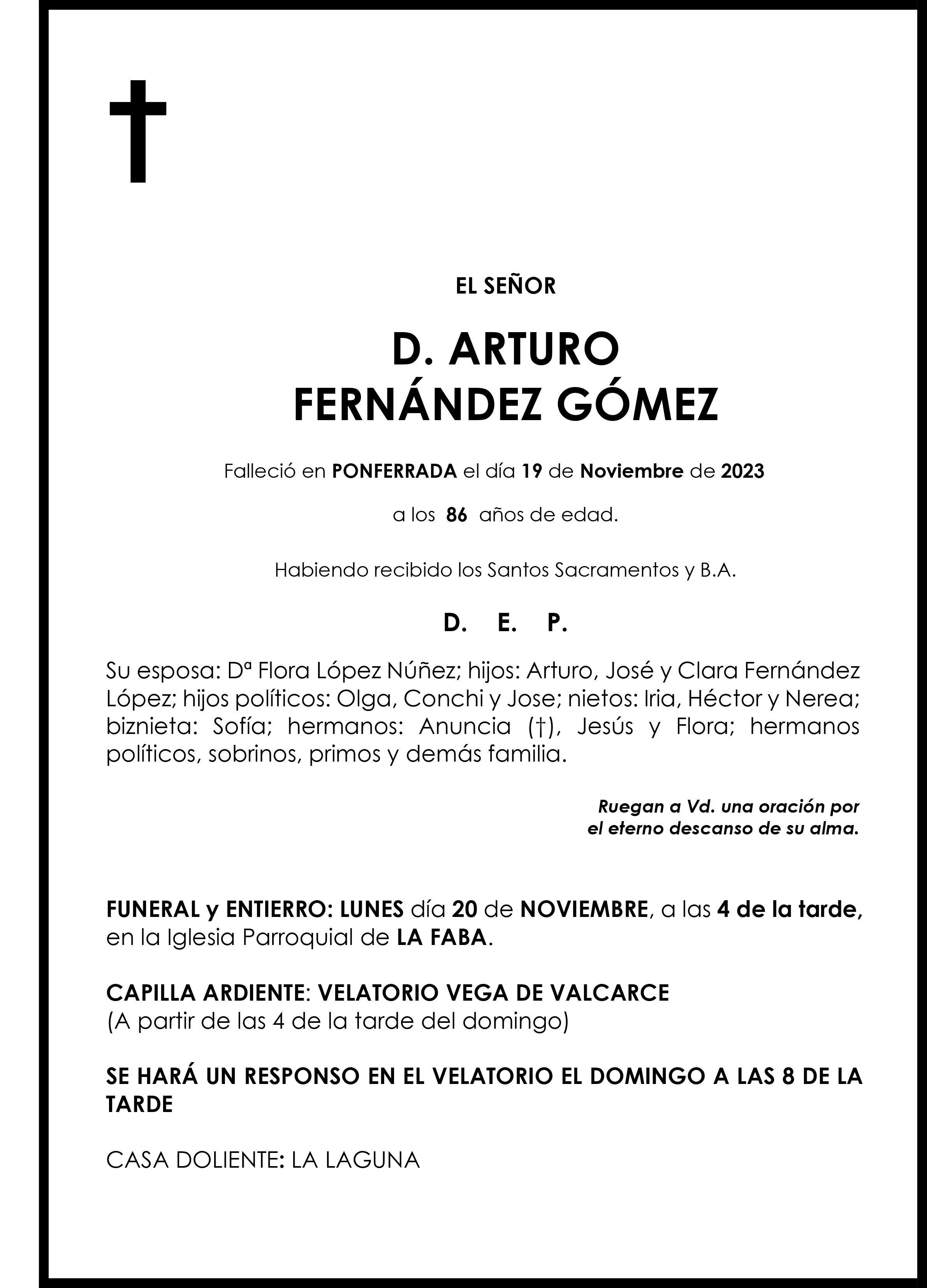 ARTURO FERNANDEZ GOMEZ