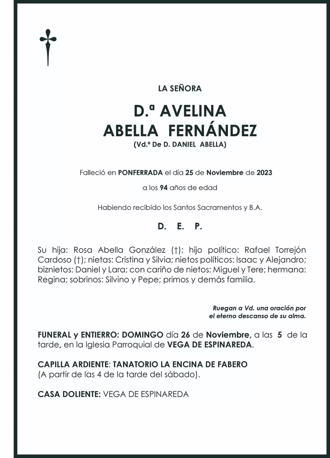 AVELINA ABELLA FERNANDEZ