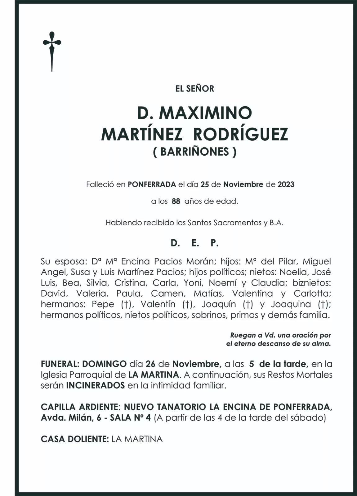 MAXIMINO MARTINEZ RODRIGUEZ (BARRIÑONES)