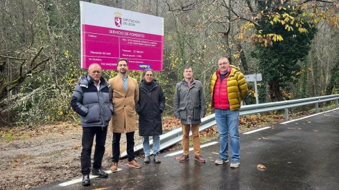 La Diputación invierte 217.500 euros para ensanchar la carretera entre Friera y Cabeza de Campo (Sobrado)