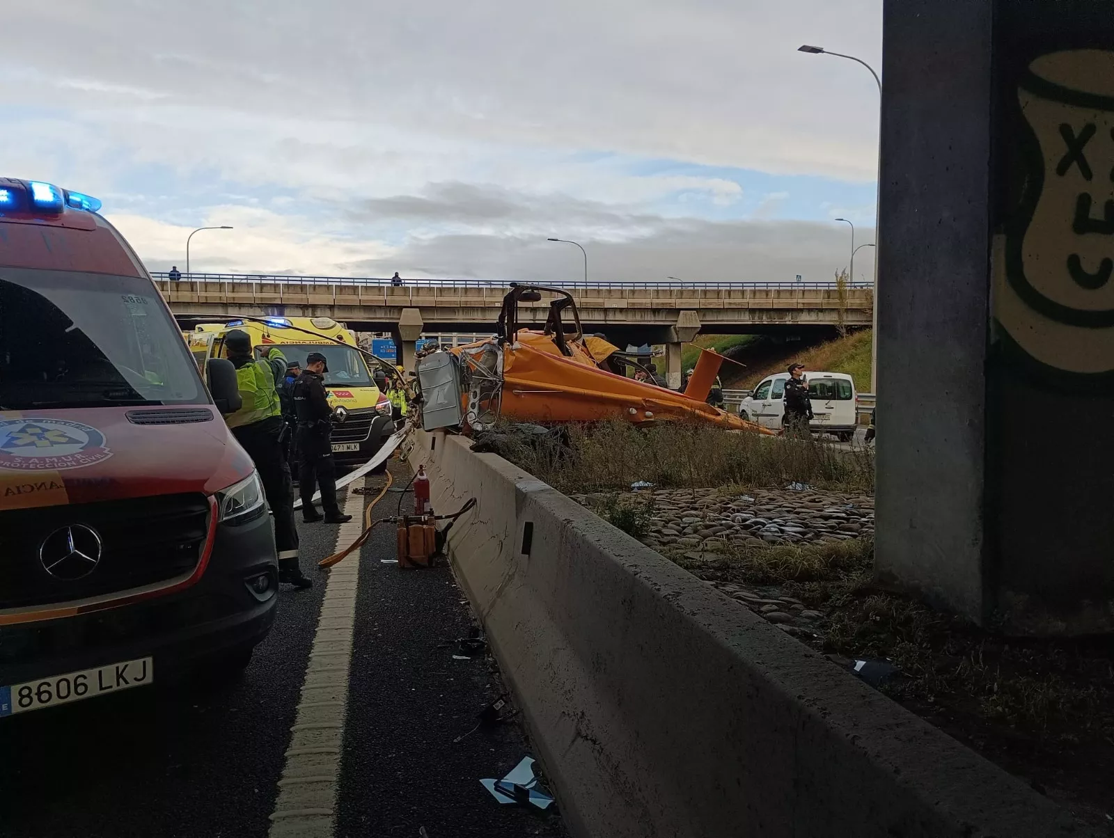 Accidente de un helicoptero en Madrid 2 Accidente de un helicoptero en Madrid 2