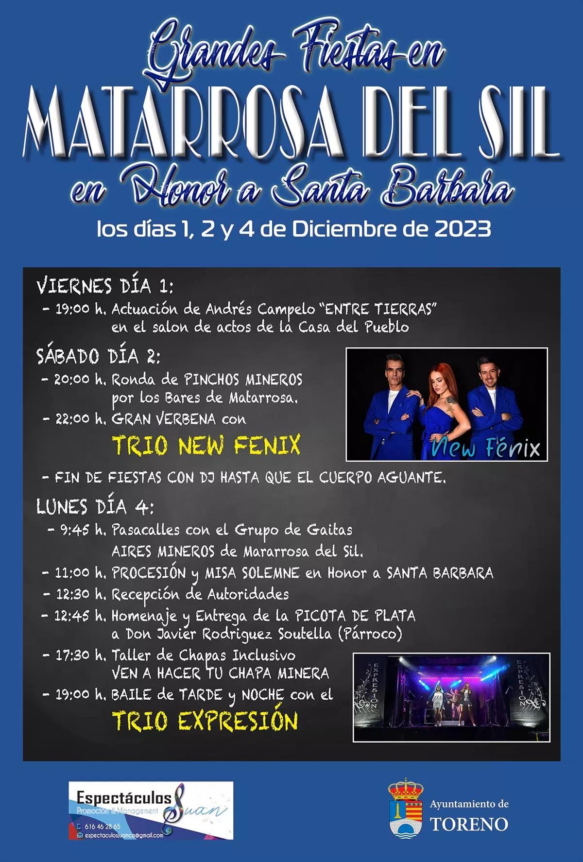 Cartel de Santa Bárbara en Matarrosa del Sil