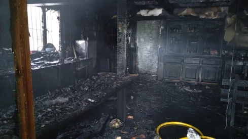 Incendio en una casa en Páramo del Sil 