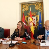 Virgina Barcones, delegada del Gobierno en Castilla y León, en la presentación del dispositivo para el puente de la Constitución