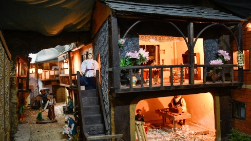 Inauguración del Belén artesano de Folgoso de la Ribera