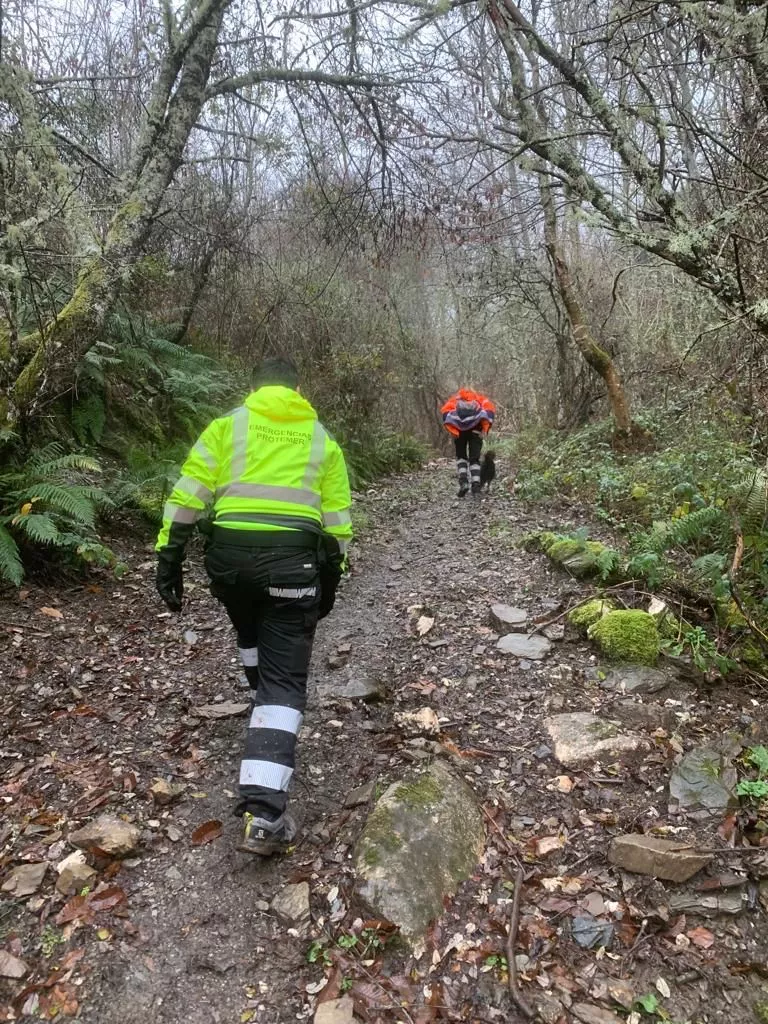 Despliegue de Guardia Civil, Policía y Protección Civil para buscar a un anciano desaparecido en Rimor (Ponferrada)