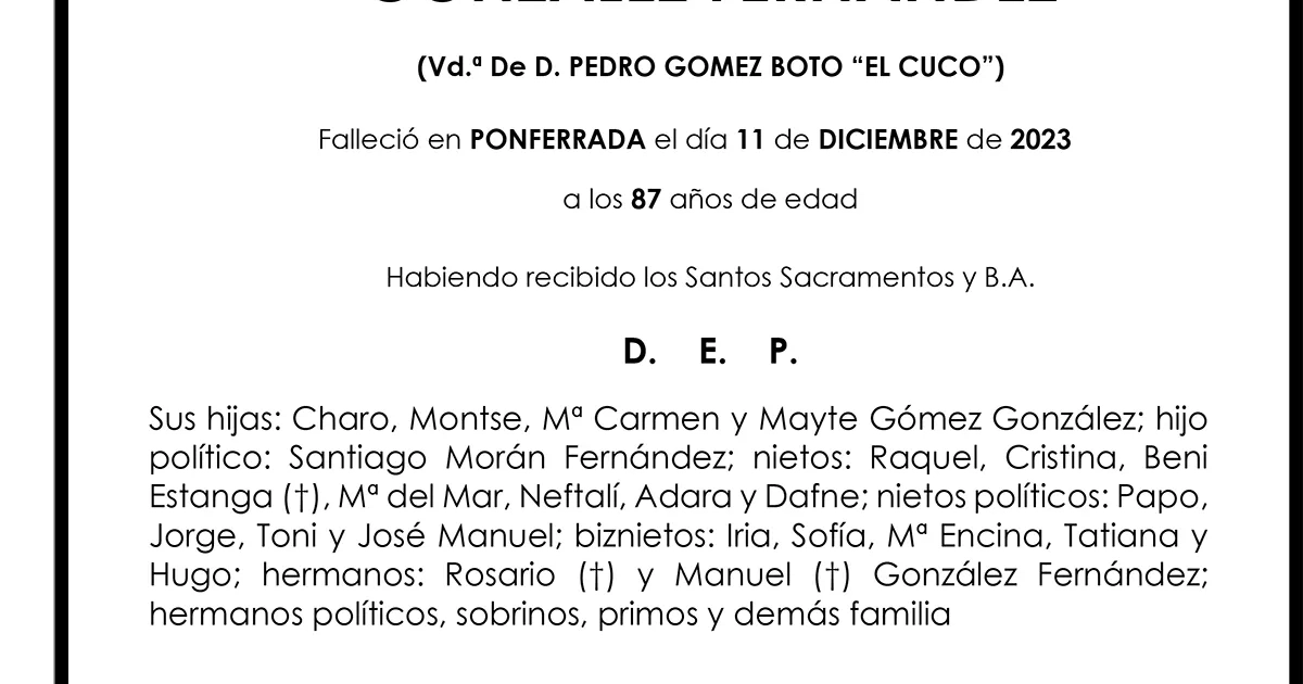 ADELAIDA GONZÁLEZ FERNÁNDEZ