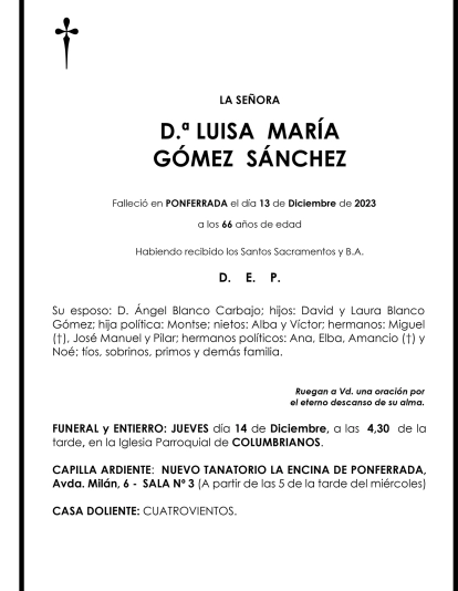 LUISA MARÍA GÓMEZ SÁNCHEZ