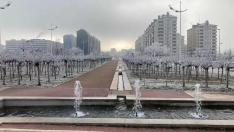 Día de frío y helada en Ponferrada