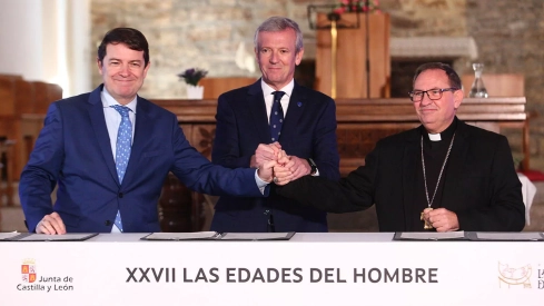 Firma entre la Junta y la Xunta para la celebración de las Edades del Hombre en Villafranca y Santiago