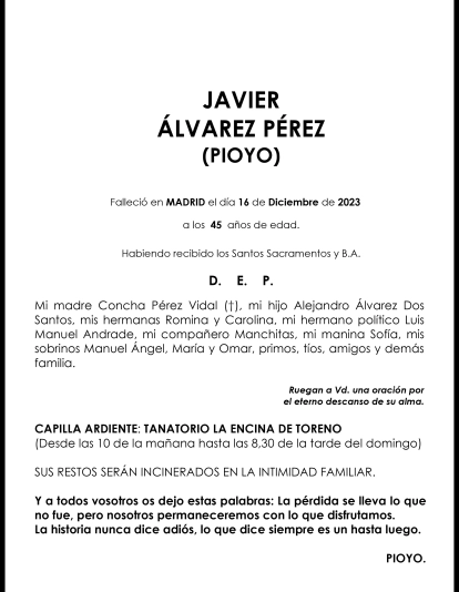 JAVIER ALVAREZ PEREZ