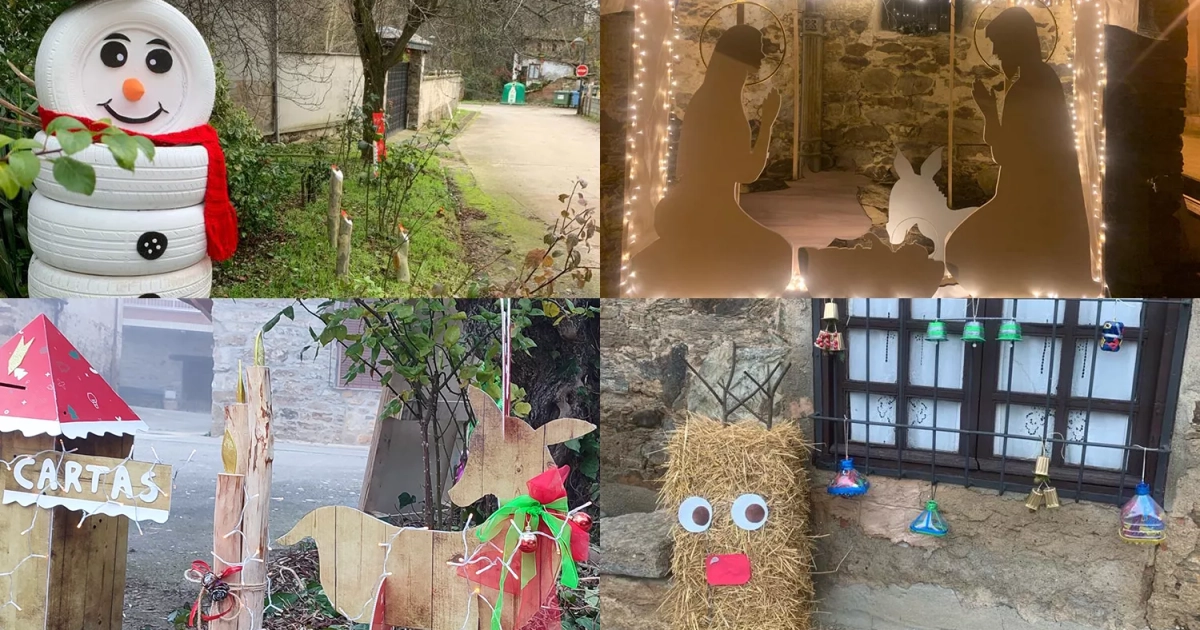 San Esteban de Valdueza presenta su decoración de Navidad hecha con