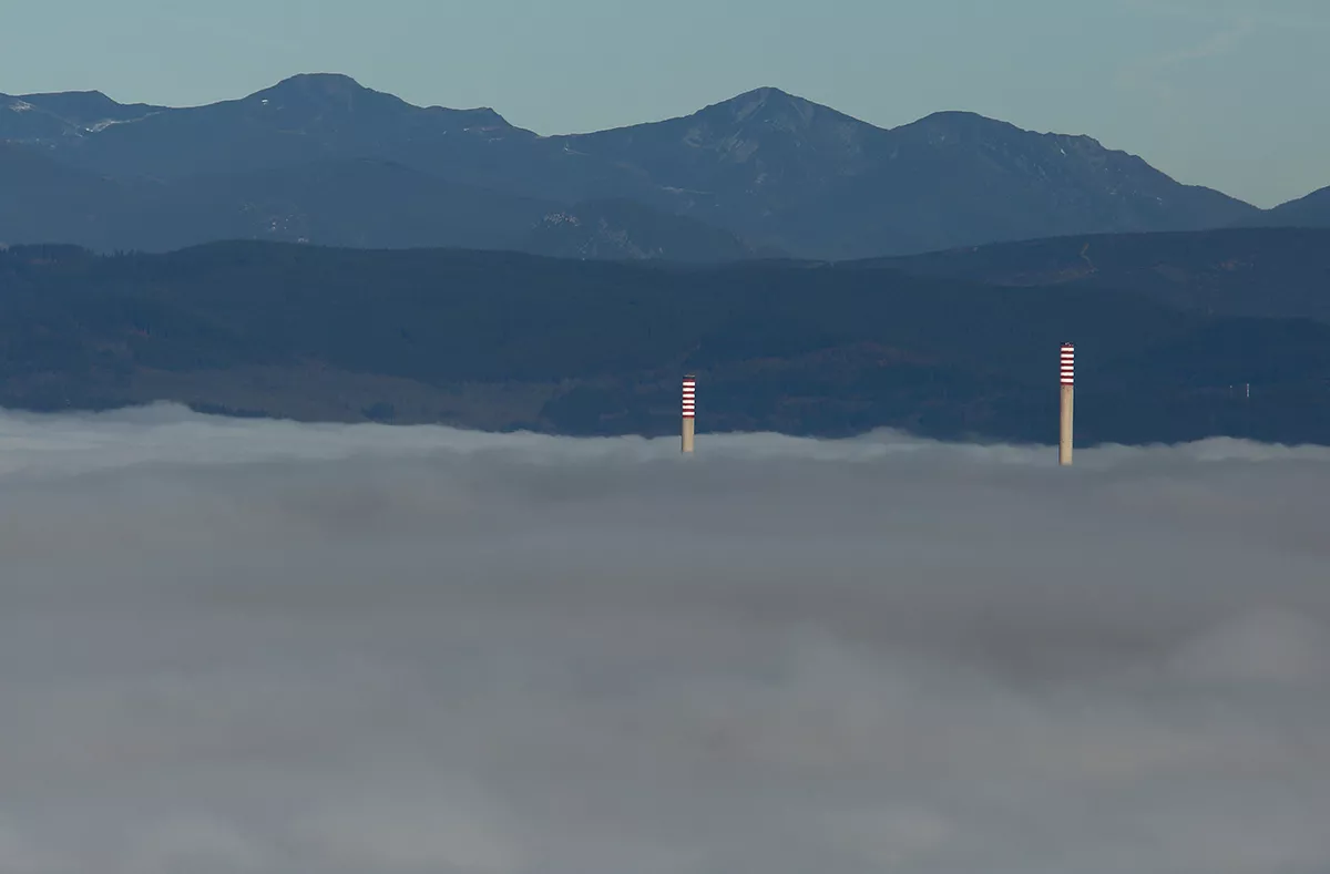 Días de frío y niebla en Ponferrada y El Bierzo