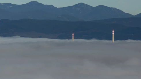 Días de frío y niebla en Ponferrada y El Bierzo