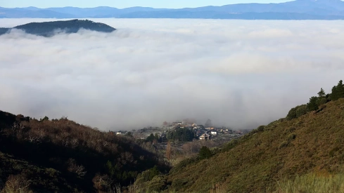 Días de frío y niebla en Ponferrada y El Bierzo
