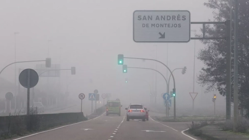 Días de frío y niebla en Ponferrada y El Bierzo