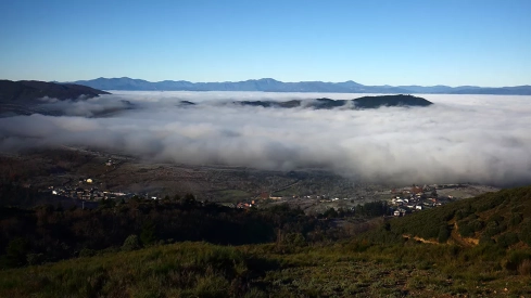 Días de frío y niebla en Ponferrada y El Bierzo