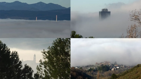 Días de frío y niebla en Ponferrada y El Bierzo