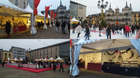La pista de hielo y la Feria del Producto Navideño Artesano inaguran la Navidad en Ponferrada
