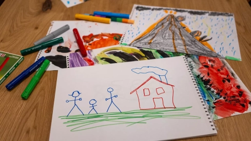 Navidad en casa de una familia de acogida.