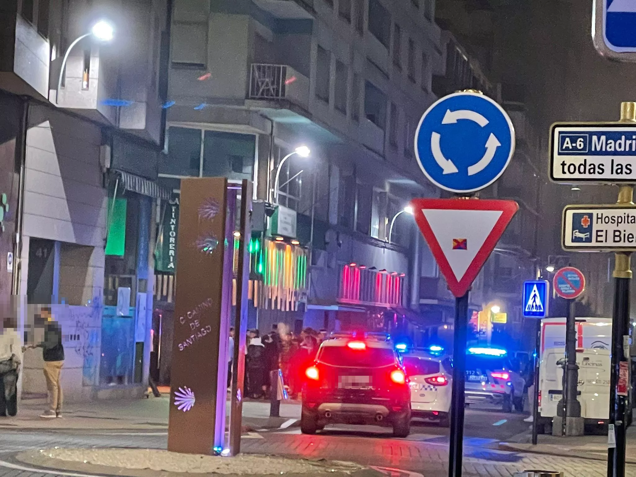 Pelea en el centro de Ponferrada durante la noche de Navidad 1
