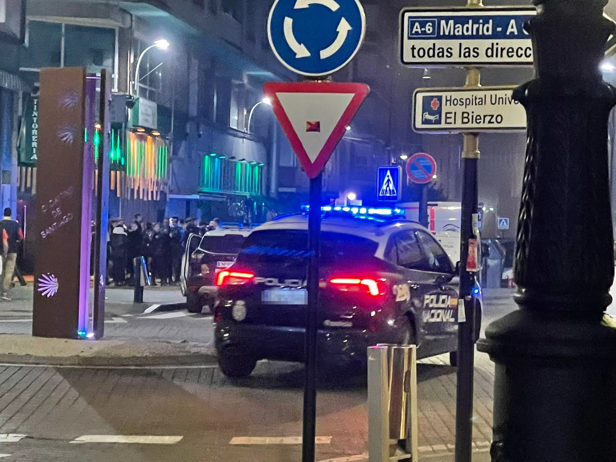 Pelea en el centro de Ponferrada durante la noche de Navidad.