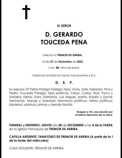GERARDO TOUCEDA PENA
